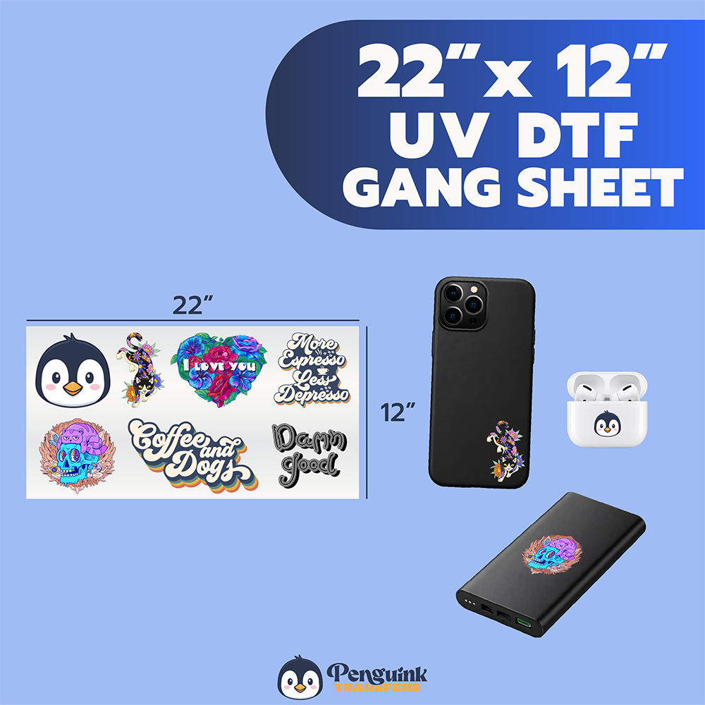3D UV DTF Transfers Upload Gang Sheets