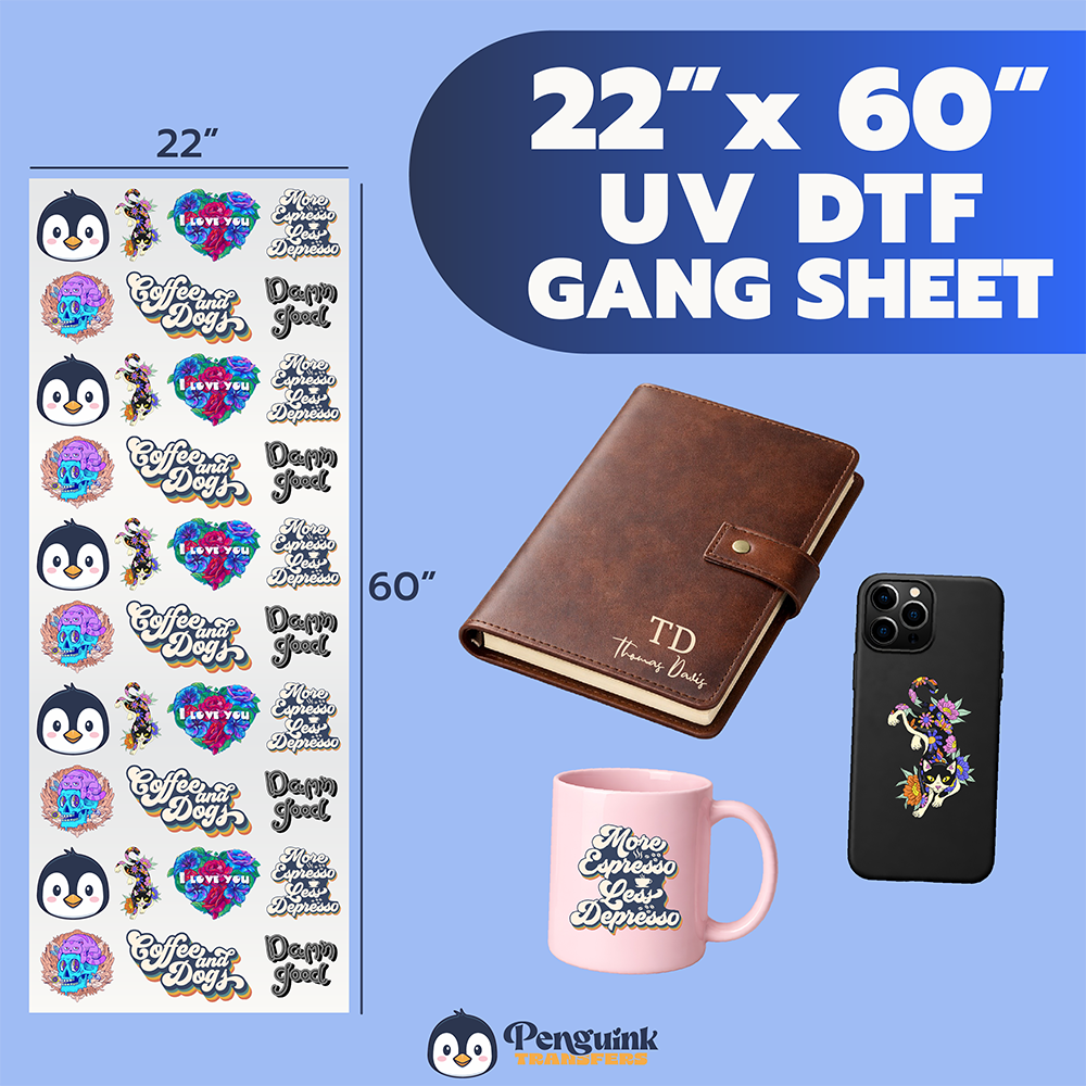 3D UV DTF Transfers Upload Gang Sheets