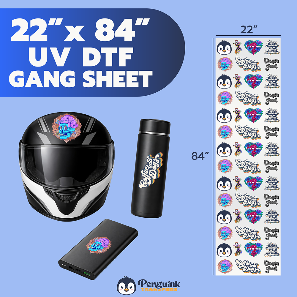 3D UV DTF Transfers Upload Gang Sheets