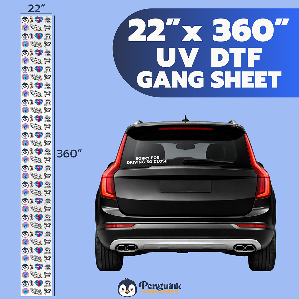 3D UV DTF Transfers Upload Gang Sheets